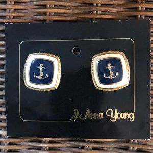 Vintage J Anna Young nautical earrings
